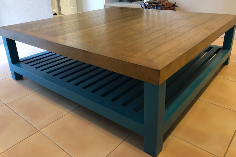 Blue coffee table project